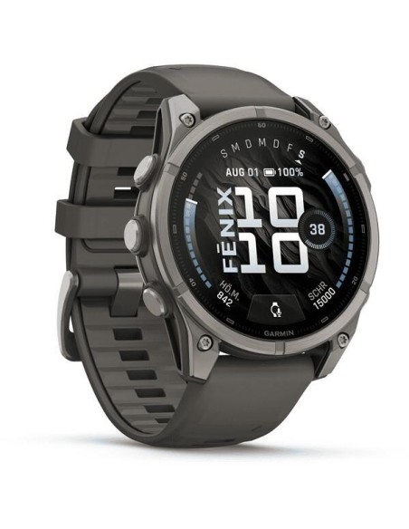 Fenix® 9 – 47 mm, titanium with Pebble Grey silicone strap