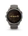 Fenix® 9 – 47 mm, titanium with Pebble Grey silicone strap