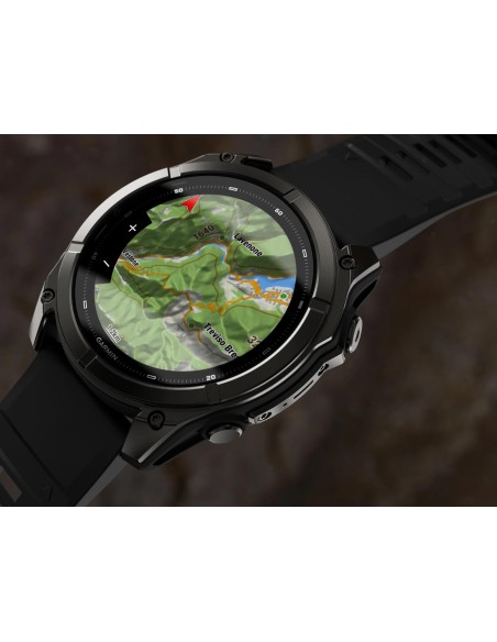Fenix® 9 – 47 мм, титан с силиконовым ремешком цвета Pebble Grey
