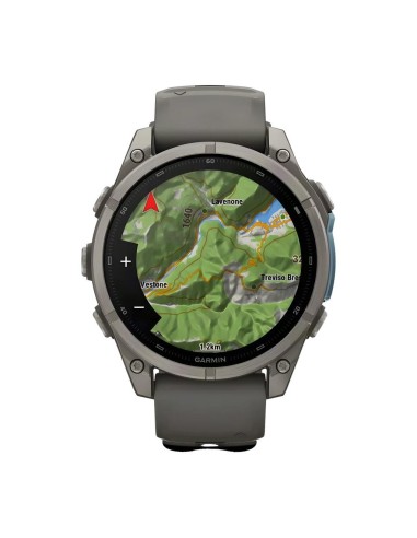 Fenix® 9 – 47 мм, титан с силиконовым ремешком цвета Pebble Grey