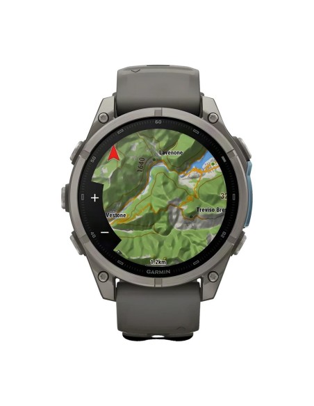 Fenix® 9 – 47 mm, Titanas su akmenėlių pilkos spalvos silikoniniu dirželiu