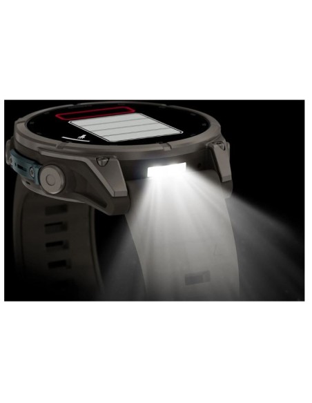 Fenix® 9 – 47 mm, titanium with Pebble Grey silicone strap