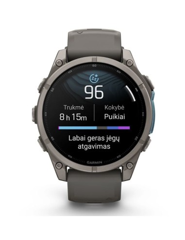 Fenix® 9 – 47 mm, titanium with Pebble Grey silicone strap
