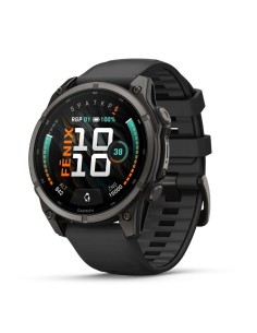 Fēnix 9“ (47 mm), oglekļa pelēka DLC titāna melna silikona siksniņa 2