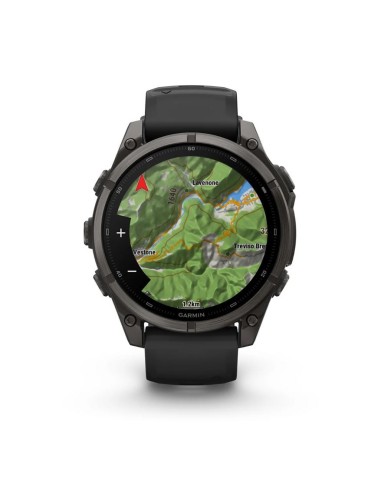 Fēnix 9“ 47 mm, Carbon Grey DLC titano spalvos juodas silikoninis dirželis