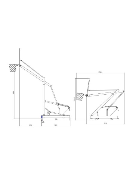 Mobile basketball stand Easyplay Colleg