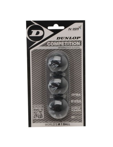 Мячи для сквоша. Соревнования DUNLOP 1 желтая точка.