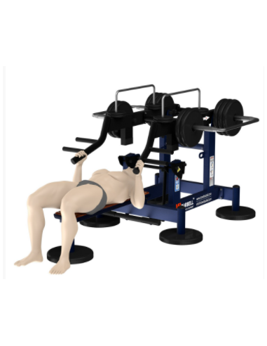 Treniruoklis Streetbarbell MB 7.64 - Krūtinės presas su svorių bloku