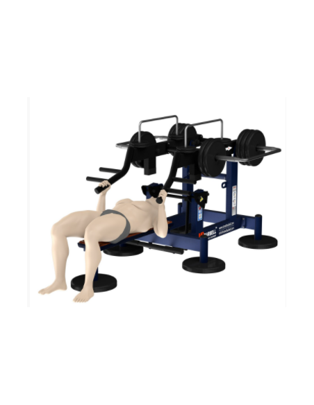 Treniruoklis Streetbarbell MB 7.64 - Krūtinės presas su svorių bloku