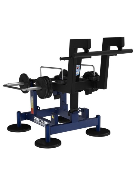 Treniruoklis Streetbarbell MB 7.65 - Pritūpimai su svorių bloku