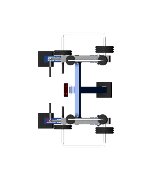 Treniruoklis Streetbarbell MB 7.29 - Preso suolas stovint su svorių bloku
