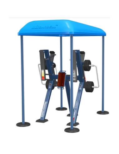 Treniruoklis Streetbarbell MB 7.30 - Krūtinės presas stovint su svorių bloku