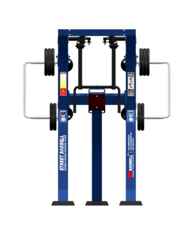 Treniruoklis Streetbarbell MB 7.32 - Peteliškė reversu stovint su svorių bloku