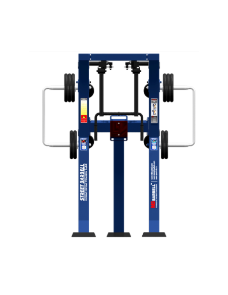 Treniruoklis Streetbarbell MB 7.32 - Peteliškė reversu stovint su svorių bloku