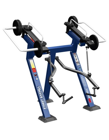 Treniruoklis Streetbarbell MB 7.39 - Bicepsas stovint su svorių bloku