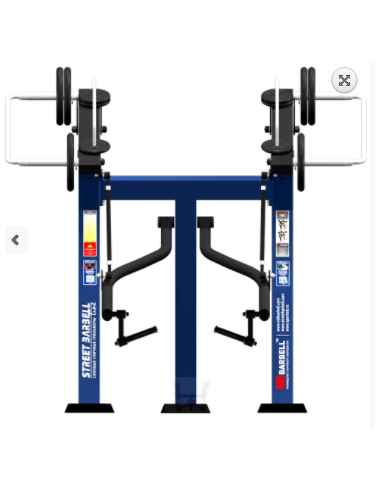 Treniruoklis Streetbarbell MB 7.39 - Bicepsas stovint su svorių bloku