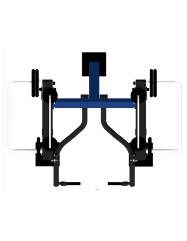 Treniruoklis Streetbarbell MB 7.39 - Bicepsas stovint su svorių bloku