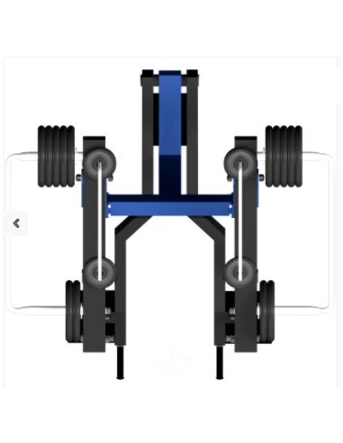 Treniruoklis Streetbarbell MB 7.41 - "Mirties trauka"  su svorių bloku