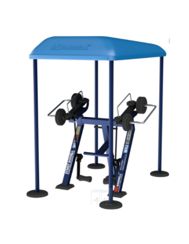 Treniruoklis Streetbarbell MB 7.43 - Kojų lenkimas stovint su svorių bloku