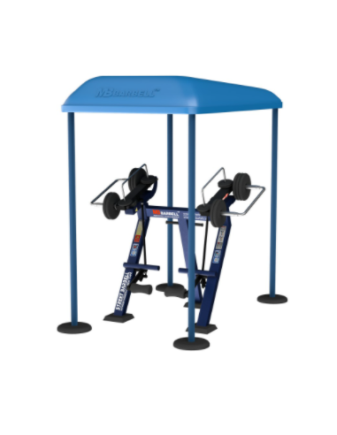 Treniruoklis Streetbarbell MB 7.44 - Kojų tiesimas stovint su svorių bloku