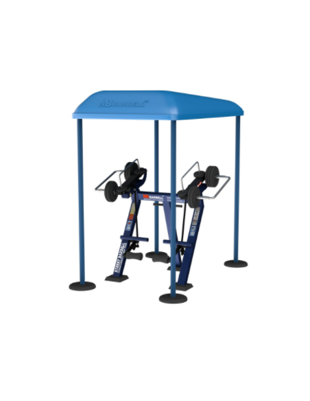 Treniruoklis Streetbarbell MB 7.44 - Kojų tiesimas stovint su svorių bloku