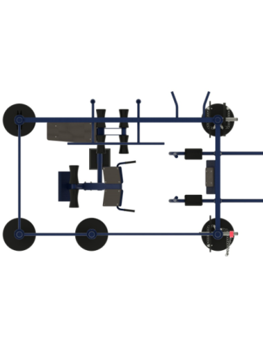 Treniruoklis Streetbarbell MB 7.47 - "Gatvės treniruotė" su svorių bloku