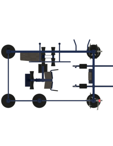 Treniruoklis Streetbarbell MB 7.47 - "Gatvės treniruotė" su svorių bloku