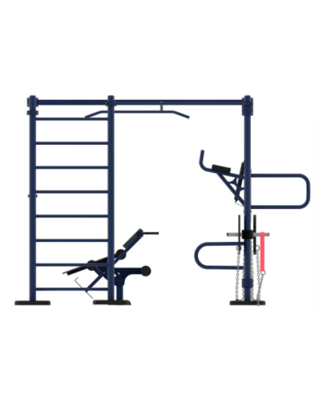 Treniruoklis Streetbarbell MB 7.47 - "Gatvės treniruotė" su svorių bloku