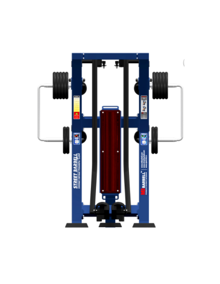 Treniruoklis Streetbarbell MB 7.48 - Kojų skėtimas stovint su svorių bloku