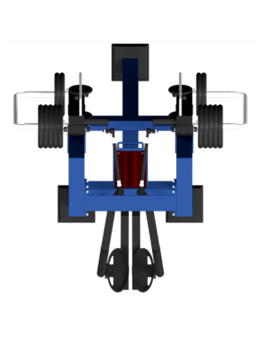 Treniruoklis Streetbarbell MB 7.48 - Kojų skėtimas stovint su svorių bloku