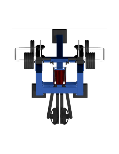 Treniruoklis Streetbarbell MB 7.48 - Kojų skėtimas stovint su svorių bloku