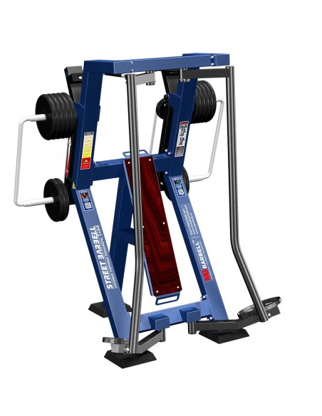 Treniruoklis Streetbarbell MB 7.50 - Kojų glaudimas stovint su svorių bloku