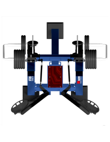Treniruoklis Streetbarbell MB 7.50 - Kojų glaudimas stovint su svorių bloku