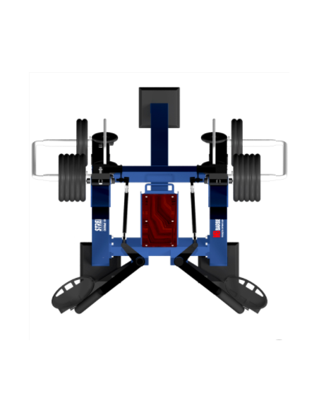 Treniruoklis Streetbarbell MB 7.50 - Kojų glaudimas stovint su svorių bloku