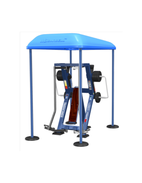 Treniruoklis Streetbarbell MB 7.50 - Kojų glaudimas stovint su svorių bloku