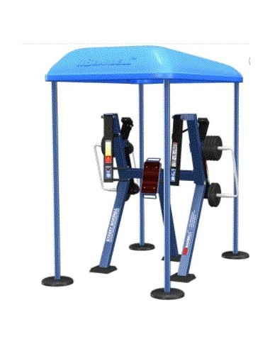 Treniruoklis Streetbarbell MB 7.52 - Krūtinės presas stovint su svorių bloku