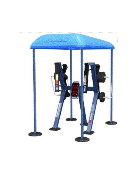 Treniruoklis Streetbarbell MB 7.52 - Krūtinės presas stovint su svorių bloku