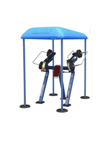 Streetbarbell MB 7.54 - Жим лежа стоя с блоком для веса (совмещение ног).