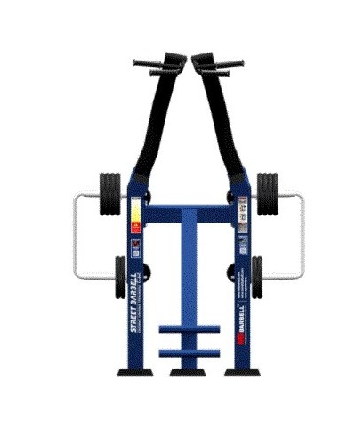 Treniruoklis Streetbarbell MB 7.54 - Atskira nugaros trauka žemyn su svorių bloku