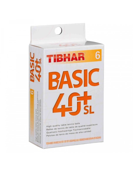 Мячи для настольного тенниса Tibhar BASIC 40+ SL (6 шт.)