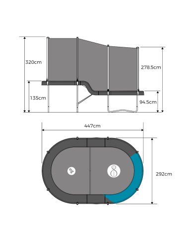 2-level trampoline INFINYTI® LEAP
