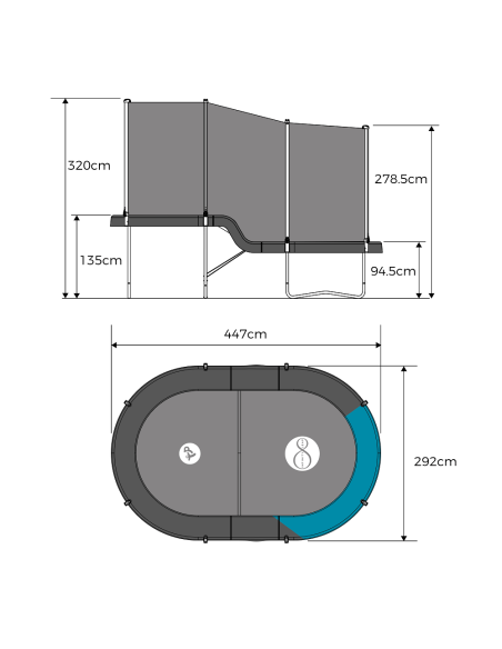 2-level trampoline INFINYTI® LEAP