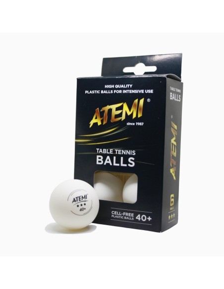 Table tennis balls ATEMI 3*** (6 pcs.) white