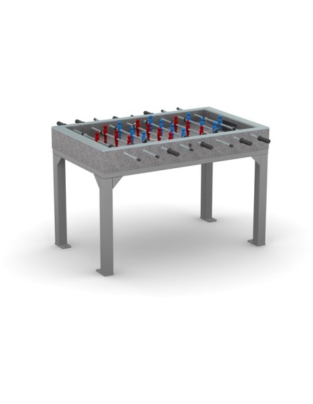 Neįgaliųjų vežimėliui pritaikytas betoninis stalo futbolo stalas