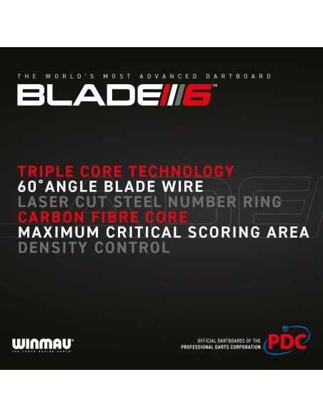 Šautriņu dēlis Winmau BLADE 6 TRIPLE CORE