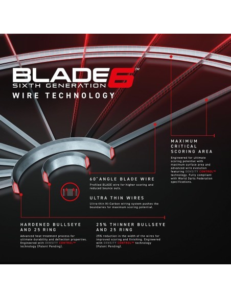 Smiginio taikinys Winmau BLADE 6 DUAL CORE