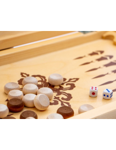 Wooden backgammon MIDI 2