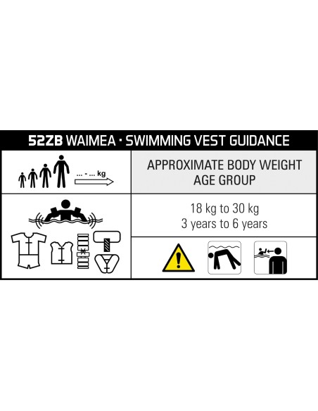 PLAUKIMO LIEMENĖ VAIKAMS WAIMEA 52 GGZ