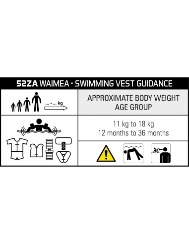 SWIM VEST FOR CHILDREN WAIMEA 52 GEE (1-3m)