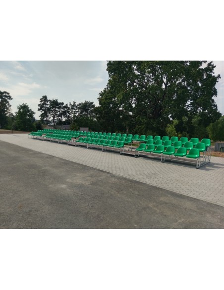 Spectator stand with plastic seats
